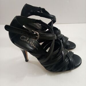 Cole Haan Air Shayna Women 5.5 Leather Black Heels D34542